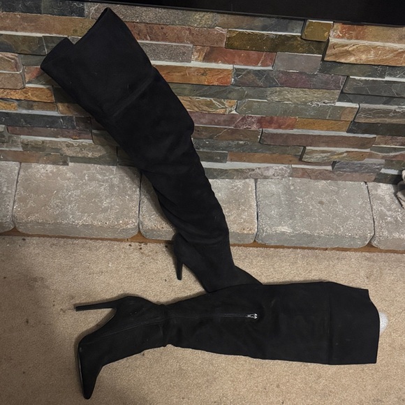 Glaze Shoes - Glaze Black Over-The-Knee Stiletto Boots